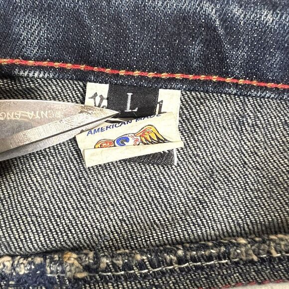 Von Dutch Denim Jean Stud Y2K Skirt Size L - Picture 9 of 12